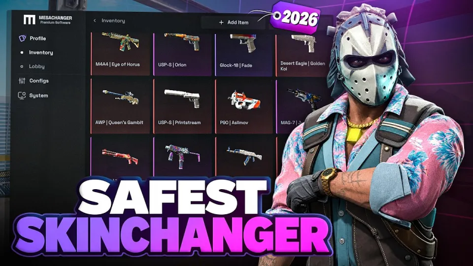 Cs2 cheats explained with focus on the safest and best skinchanger options like Mesa Skinchanger